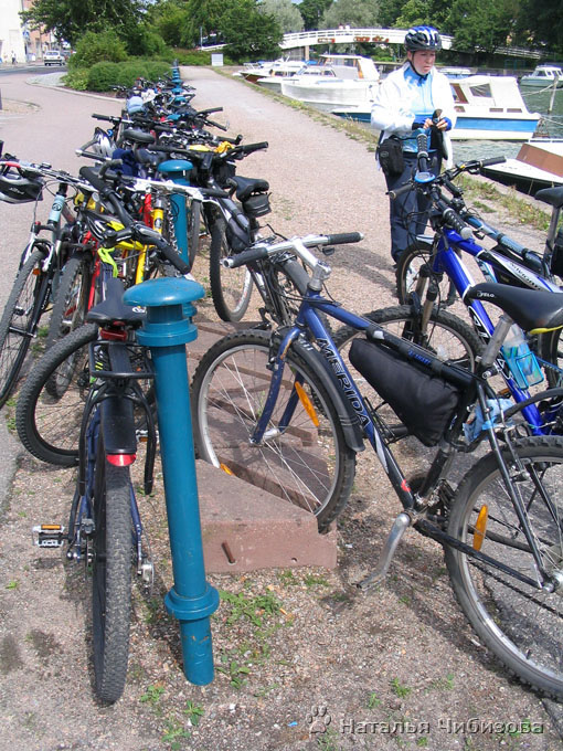 Un parcheggio per bicicletti