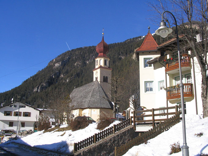 Canazei. The church