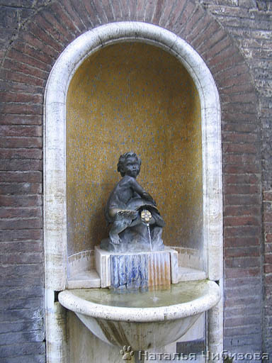 Sienna. La fontana della contrada di Tartaruga