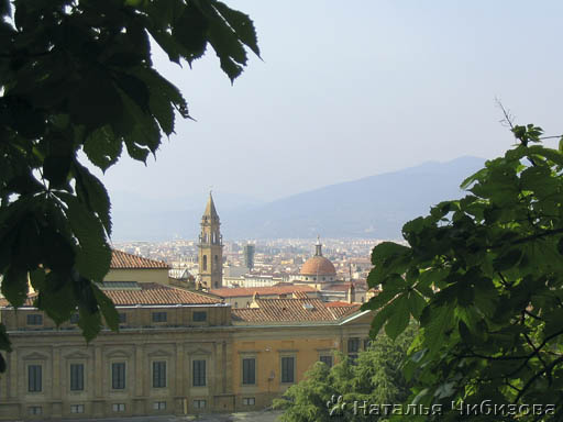 Firenze. La veduta della citt&agrave; dai Giardini Boboli
