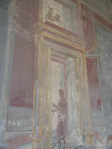 Pompeii. I freschi sui muri di una casa