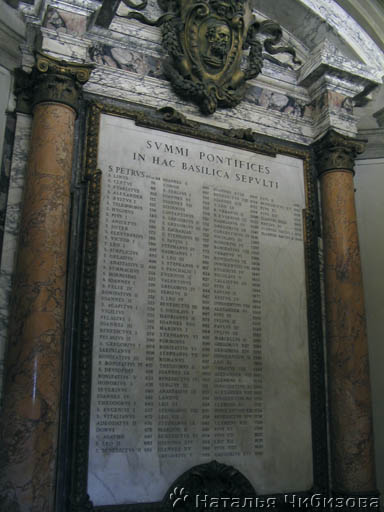 Rome. The Сathedral of Saint Peter. The interior