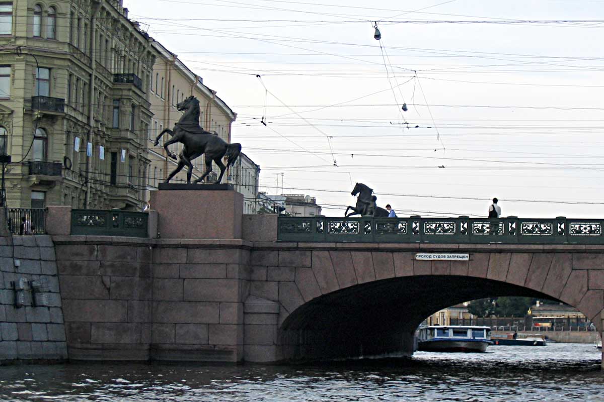 The bridge Anichkov – one of the most famous bridges in the world