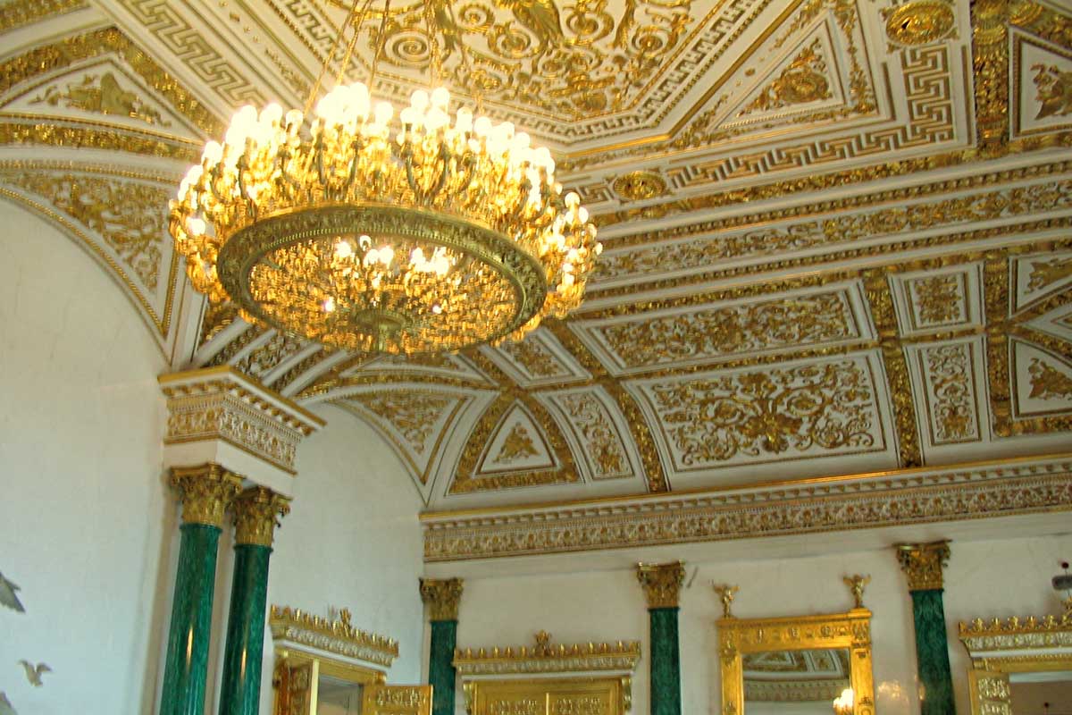 The Hermitage. The Malachite room