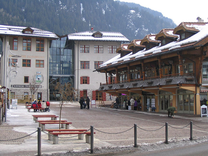 Canazei. The central square