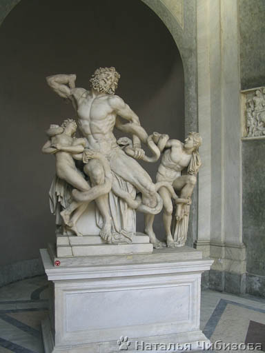 Roma. Nei musei Vaticani. La statua di Laocoon