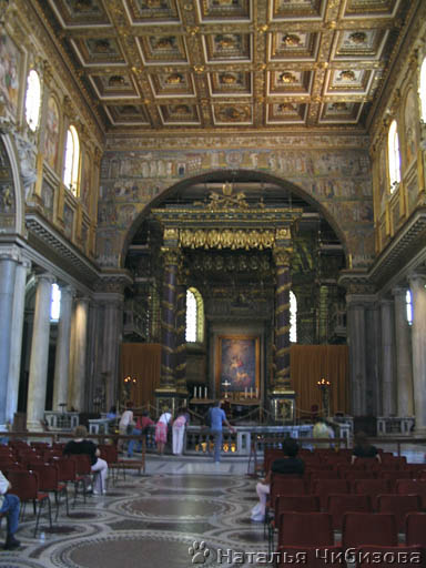 Roma. La chiesa Santa Maria Maggiore. L'interno
