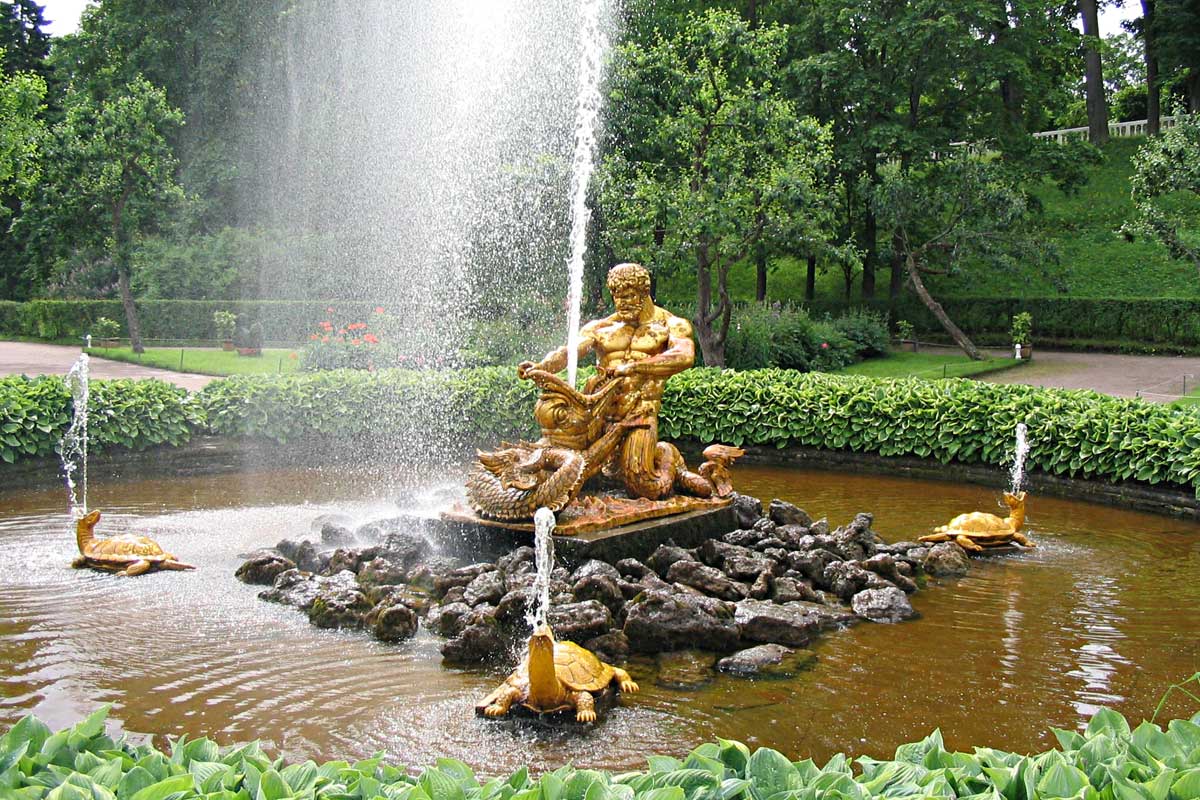 Petergof. The fountain «Triton»